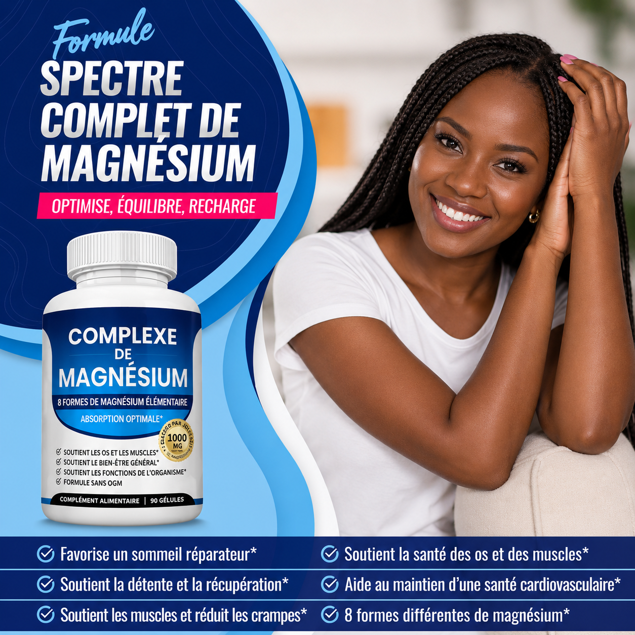 🌿 MAGNESIUM COMPLEX – 8 formes hautement absorbables